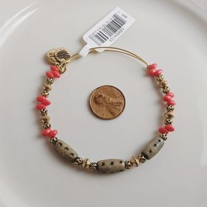 Alex and Ani Terra in Nectar Wood Beaded Bracelet